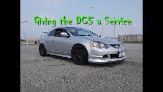 Integra DC5 Type R Service  Oil Oil Filter Spark Plugs and Air Filter [upl. by Ahtibat]