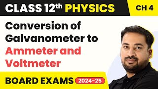 Conversion of Galvanometer to Ammeter and Voltmeter  Class 12 Physics Chapter 4 [upl. by Argus]