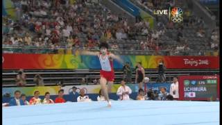 Kohei Uchimura  Floor Exercise  2008 Olympics All Around [upl. by Airdnahs652]