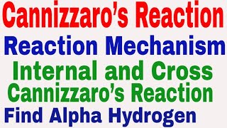 Cannizzaro and cross Cannizzaros reaction mechanism [upl. by Kenwood]