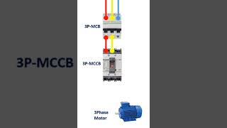 3 phase motor mcb mccb connection shorts [upl. by Aubrey414]