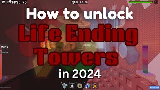 How To Unlock Life Ending Towers in 2024 JToH [upl. by Eneja]