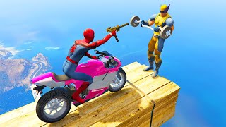 GTA 5 Water Ragdolls Spiderman VS Wolverine Logan GTA5 Euphoria Physics Fails amp Funny Moments [upl. by Annek823]