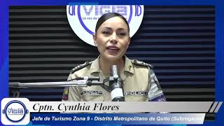 Cptn Cynthia Flores Distrito Metropolitano de Quito sobre la “FERIA DE SEGURIDAD TURÍSTICA” [upl. by Zelikow335]