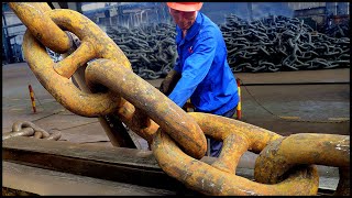 Warship Anchor Chain Mass Forging Process  Factory Since 1958 [upl. by Edny]