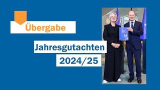 Übergabe des Jahresgutachtens 202425 an den Bundeskanzler Olaf Scholz [upl. by Suilenroc]