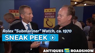 Preview Rolex Red Submariner Watch ca 1970  Vintage Chattanooga Hr 1  ANTIQUES ROADSHOW  PBS [upl. by Anaiviv]