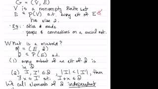 What is a matroid Response to questions [upl. by Eibloc]