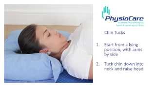 PhysioCare  Chin Tucks lying [upl. by Eelahs]