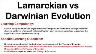 Evolution Part 2 Lamarckian Evolution vs Darwinian Evolution [upl. by Toffey]