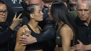 Casey ONeill vs Ariane Lipski  Weighin FaceOff  UFC 296 Edwards vs Covington  rWMMA [upl. by Ydnahs400]