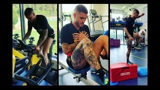 Mauro Icardi • Gym Fitness amp Cardio Training Session 😎💪⚽ [upl. by Anaeirb]