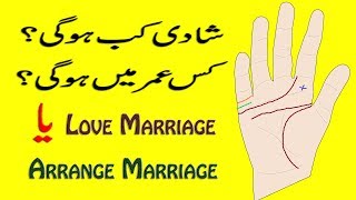 Palmistry Reader In Urdu Hindi  Palmistry Marriage Line Love Or Arranged  Palm Reading [upl. by Falk]