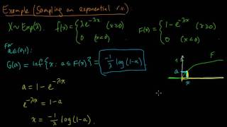 ML 1710 Sampling an exponential using Smirnov [upl. by Aisatsana491]