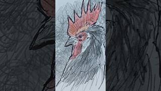 Rooster  Slacker Sketcher art chicken drawing sketch coloring [upl. by Addiego]