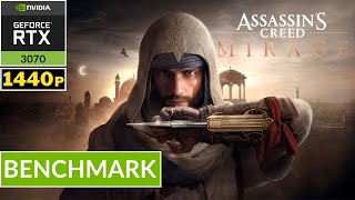 ASSASSINS CREED MIRAGE  RTX 3070  Benchmark Ultra High Setting 1440p  Gameplay  EGPU TH3P4G3 [upl. by Aggi696]