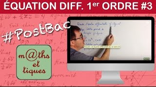 Résoudre une équation différentielle du 1er ordre avec 2nd membre  PostBac [upl. by Peursem]