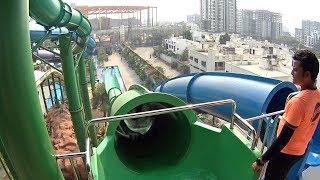 Green Kamikaze Slide at Amaazia Water Park [upl. by Debbee]