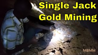 Kenya Miners Part 1 Mining underground by hand for gold bearing quartz viens [upl. by Lhary965]