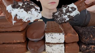 ASMR Chocolate Ice Cream Magnum Oreo Cone MampM Cookie Sandwich Twix Klondike [upl. by Zipporah]