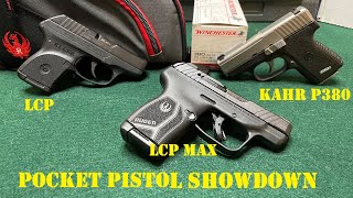 Ruger LCP vs LCP Max vs Kahr P380 [upl. by Wanda]