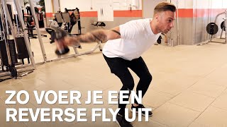 Reverse Fly uitvoering met zowel de machine als dumbbells [upl. by Kirch]