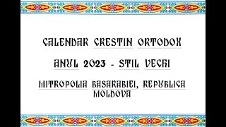 Calendar ortodox stil vechi 2023 Moldova [upl. by Yeargain]