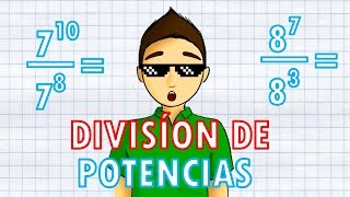 DIVISION DE POTENCIAS CON LA MISMA BASE Super Facil [upl. by Valerio187]