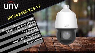 Uniview IPC6424SRX25VF Pan Tilt Zoom PTZ IP Camera [upl. by Bixby]