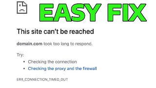 How To Fix ERRCONNECTION TIMEDOUT Error [upl. by Matless]