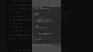 ActionListener Use in JAVA AWT PART 2 SHORTS coding 100secondsofcode [upl. by Wilfred]