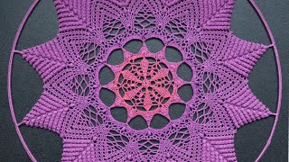 Mandala quotSnow Crystalquot Crochet Tutorial  Part 2  6 [upl. by Elehcim827]