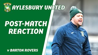 POSTMATCH REACTION  Barton Rovers 42 Aylesbury United [upl. by Esdnyl]