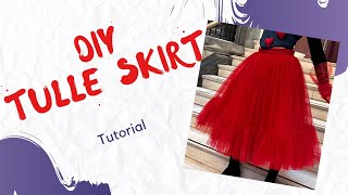 DIY tutorial  Tulle Dior skirt inspired  Valentines outfit Part 1 [upl. by Edmonds]