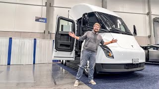 Tesla Semi My First Look amp Ride In This Awesome Electric Truck [upl. by Noled]