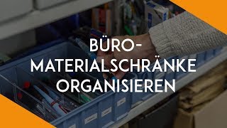 Gemeinsam genutzte Büromaterialschränke organisieren  BüroKaizen [upl. by Eartnoed]