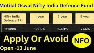 Motilal Oswal Nifty India defence fund NFO  defence mutual fund  new defence NFO  defence stocks [upl. by Ylus]