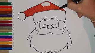 Disegni Natalizi  Come disegnare Babbo Natale  Natale  Christmas  ALEAN Art Videos [upl. by Marchak760]