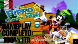 DISNEY PIPPO GIOCHI PAZZI PS1  GIOCO COMPLETO 100 GAMEPLAY ITA 2001 [upl. by Brodench120]