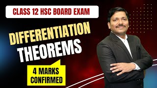 4 MARKS CONFIRMED DIFFERENTIATION THEOREMS  HSC BOARD EXAM 2025 MAHARASHTRA BOARD  DINESH SIR [upl. by Pepita]