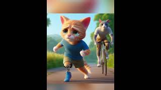 The Determined Baled Runner NeverGiveUp InspiringJourney BaledRunner cats meow catmeow funny [upl. by Mlawsky378]