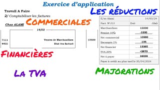 exercice dapplication 2 la facturation les réductions et TVA [upl. by Inek]