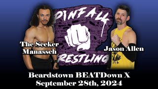 Pinfall Wrestling FULL MATCH  Jason Allen vs The Seeker Manasseh [upl. by Zulch]