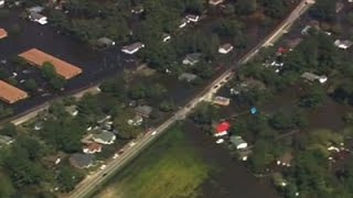 Raw Aerial View Shows Lumberton NC Devastation [upl. by Notrem214]