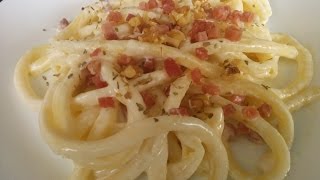 Pasta con Crema de Leche y Jamón Serrano [upl. by Kaleena311]