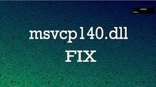 How to Fix MSVCP140dll missing in Windows 108187 All PC games amp software fix [upl. by Auqinahs]