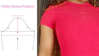 Making a Short Fitted Sleeve Easy Drafting Cutting and Sewing [upl. by Lutim329]