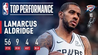 LaMarcus Aldridge Records A New CAREER HIGH 56 Points  January 10 2019 [upl. by Lewse]