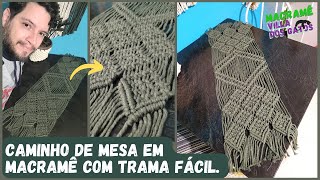 Caminho de mesa de macramê passo a passo  Centro de mesa  Aula de macramê passo a passo macrame [upl. by Akir]