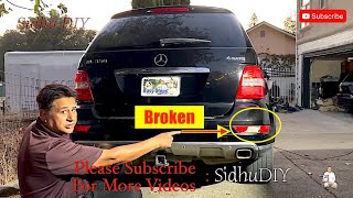 How To Change Broken Mercedes Rear Bumper Reflectors  ML350 How To Remove and Install Side Markers [upl. by Mosley]